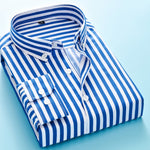 Long Sleeve Formal Men's Striped Dress Shirts