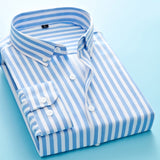 Long Sleeve Formal Men's Striped Dress Shirts