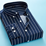 Long Sleeve Formal Men's Striped Dress Shirts