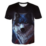 Fashion Men Tops Wolf 3D