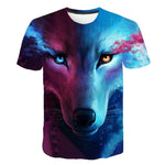 Fashion Men Tops Wolf 3D