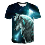 Fashion Men Tops Wolf 3D