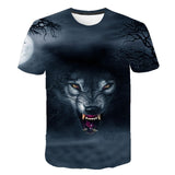 Fashion Men Tops Wolf 3D