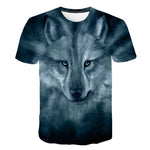 Fashion Men Tops Wolf 3D