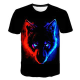 Fashion Men Tops Wolf 3D