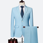 Suit Male 3 Piece Set Business Men's Suits Blazers