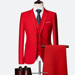 Suit Male 3 Piece Set Business Men's Suits Blazers