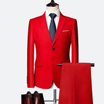 Suit Male 3 Piece Set Business Men's Suits Blazers