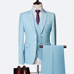 Suit Male 3 Piece Set Business Men's Suits Blazers