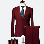 Suit Male 3 Piece Set Business Men's Suits Blazers