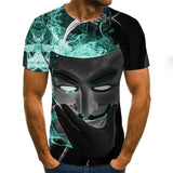 2020 hot-sale Clown 3D Printed T Shirt Men J