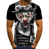 2020 hot-sale Clown 3D Printed T Shirt Men J