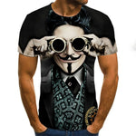 2020 hot-sale Clown 3D Printed T Shirt Men J