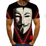 2020 hot-sale Clown 3D Printed T Shirt Men J