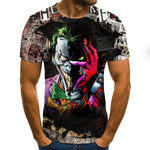 2020 hot-sale Clown 3D Printed T Shirt Men J