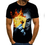 2020 hot-sale Clown 3D Printed T Shirt Men J