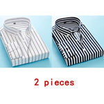 Long Sleeve Formal Men's Striped Dress Shirts