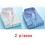 Long Sleeve Formal Men's Striped Dress Shirts