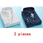 Long Sleeve Formal Men's Striped Dress Shirts