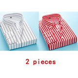 Long Sleeve Formal Men's Striped Dress Shirts