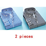 Long Sleeve Formal Men's Striped Dress Shirts