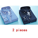 Long Sleeve Formal Men's Striped Dress Shirts