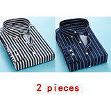 Long Sleeve Formal Men's Striped Dress Shirts