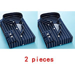 Long Sleeve Formal Men's Striped Dress Shirts