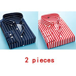 Long Sleeve Formal Men's Striped Dress Shirts