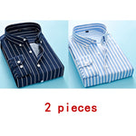 Long Sleeve Formal Men's Striped Dress Shirts