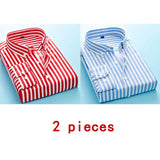 Long Sleeve Formal Men's Striped Dress Shirts